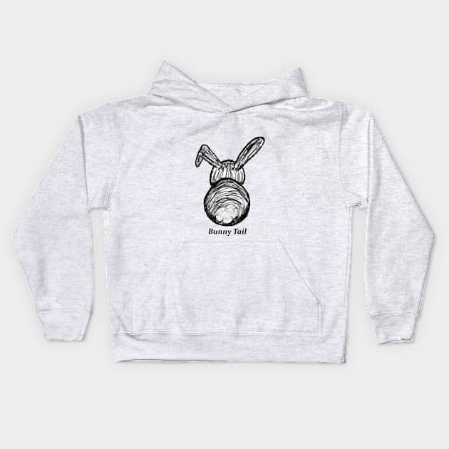 Bunny Tail Kids Hoodie by Crowsdance